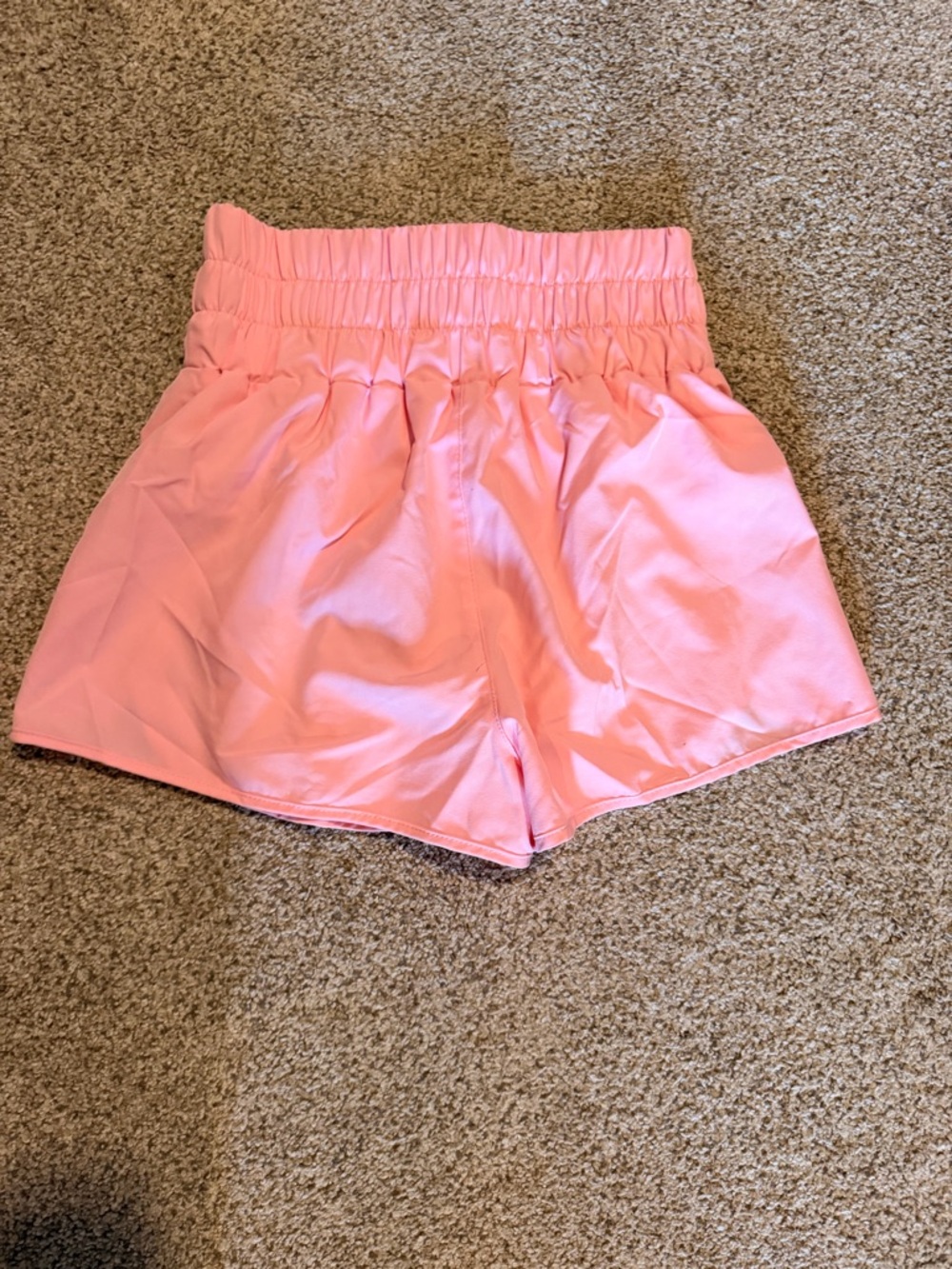 Pink Lily High-Waist Light Pink Elastic Waist Shorts